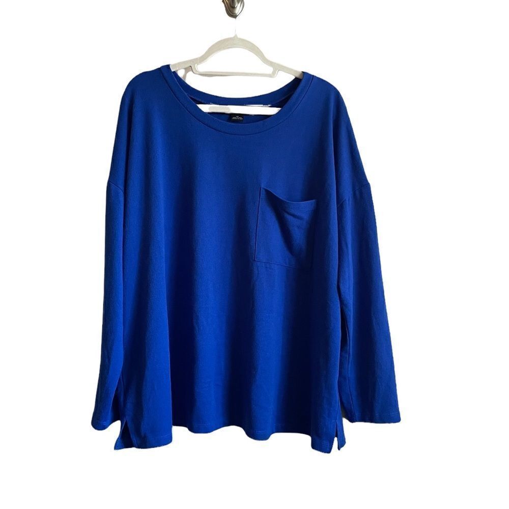Sanctuary Vibrant Blue Pocket Front Sweater Sz‎ 3x